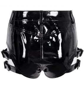 Short Sexy 'Adosinda' en Simili Cuir Noir