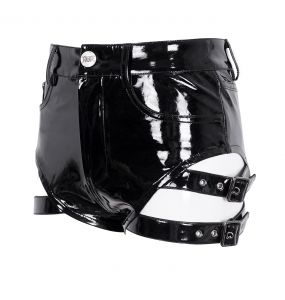 Short Sexy 'Adosinda' en Simili Cuir Noir