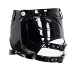 Sexy Black Faux Leather 'Adosinda' Shorts