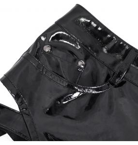 Sexy Black Faux Leather 'Adosinda' Shorts