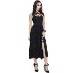 Black 'Emelia' Long Dress with Hot Pants