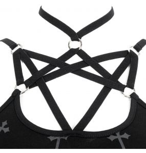 Black 'Emelia' Long Dress with Hot Pants