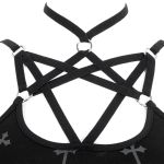 Black 'Emelia' Long Dress with Hot Pants