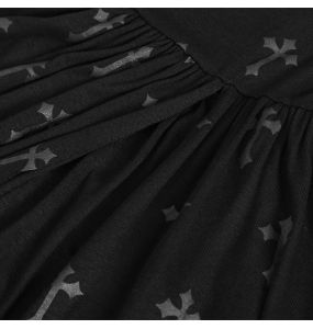 Black 'Emelia' Long Dress with Hot Pants