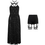 Black 'Emelia' Long Dress with Hot Pants