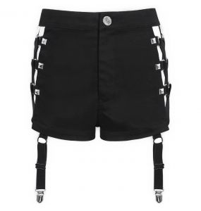 Sexy Black 'Talida' Hot Pants with Suspenders