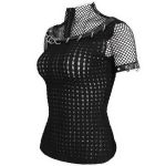 Black 'Talida' Short Sleeves Top