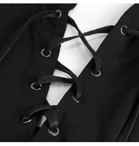 Black 'Gelvira' Hooded Mini Dress