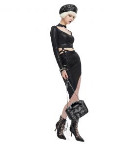 Black 'Heavy Metal Leather Jacket' Bag