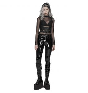 Black 'Toxica' Underbust Harness Belt
