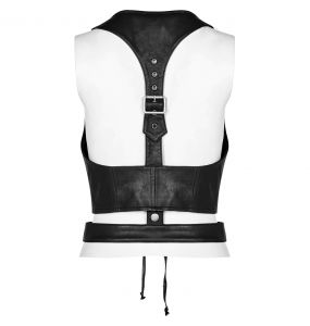 Black 'Toxica' Underbust Harness Belt