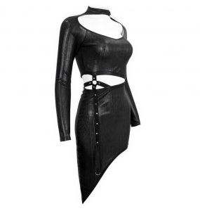 Robe Asymétrique 'Geloyra' Noire