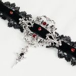 Choker 'Alicia' Noir et Rouge