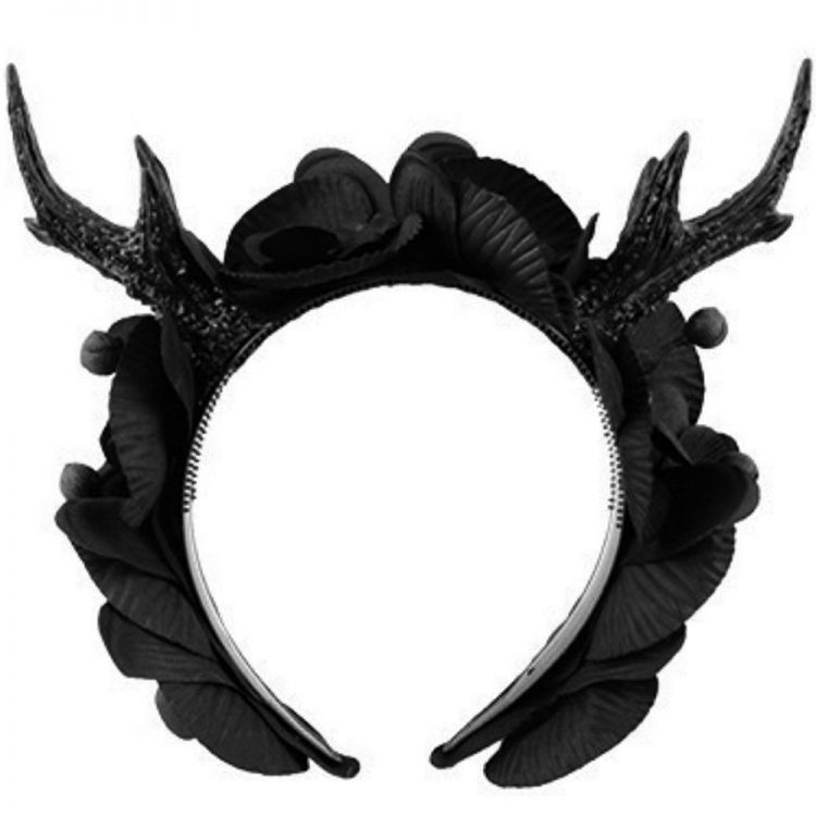 Horns Restyle Serre-Tête 'Horns and Roses' Noir by Restyle • the dark store™