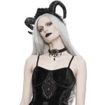 Serre-Tête 'Gothic Roses Horns' Noir