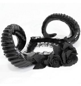 Serre-Tête 'Gothic Roses Horns' Noir