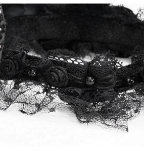 Serre-Tête 'Gothic Roses Horns' Noir