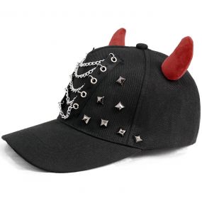 Black and Red 'Demon' Cap