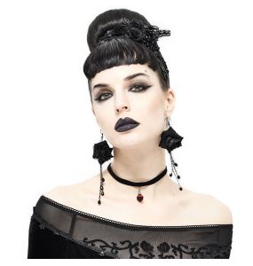 Choker 'Blood Drop' Noir et Rouge