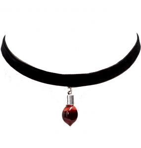 Black and Red 'Blood Drop' Choker