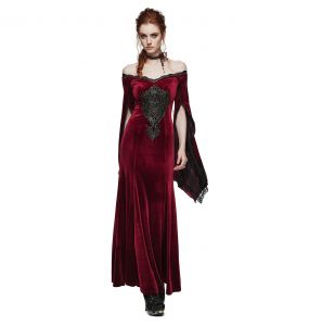 Robe 'Emalia' en Velours Rouge