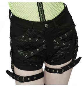 Black 'Ostrogotha' Gothic Shorts