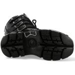 Bottes Hautes New Rock Metallic en Cuir Itali et Nomada Noirs