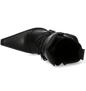Bottes New Rock New Malicia en Cuir Itali Noir