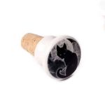 Bouchon de Bouteille 'Black Cat' en Céramique