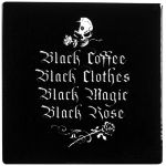 Sous-Verre 'Black Coffee Black Clothes...' en Céramique