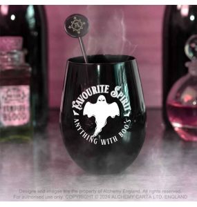 Black 'Favourite Spirit' Glass