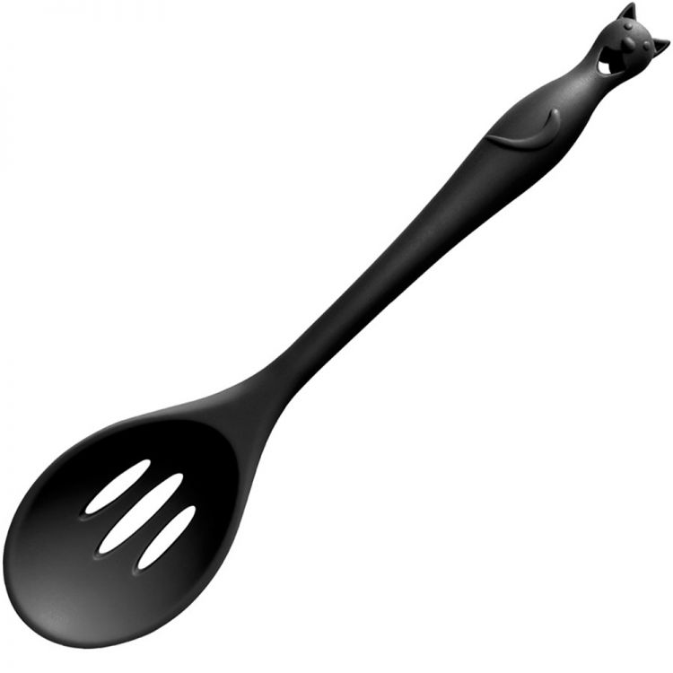 Black Cat Kitchen Slotted Spoon