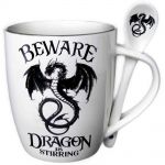 Ensemble Mug et Cuillère 'Dragon is Stirring' en Porcelaine