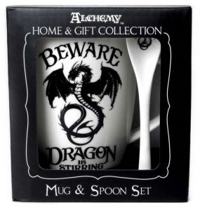 Ensemble Mug et Cuillère 'Dragon is Stirring' en Porcelaine