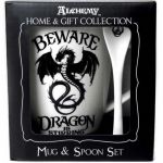 Ensemble Mug et Cuillère 'Dragon is Stirring' en Porcelaine