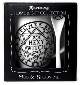 Ensemble Mug et Cuillère 'Hexy Witch' en Porcelaine