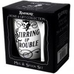 Ensemble Mug et Cuillère 'Stirring up Trouble' en Porcelaine