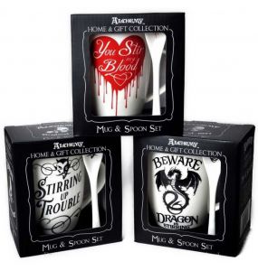 Ensemble Mug et Cuillère 'You Stir My Blood' en Porcelaine