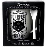 Ensemble Mug et Cuilère 'Purrfect Brew' en Porcelaine