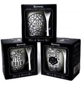 Ensemble Mug et Cuilère 'Purrfect Brew' en Porcelaine