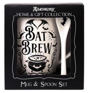 Ensemble Mug et Cuillère 'Bat Brew' en Porcelaine