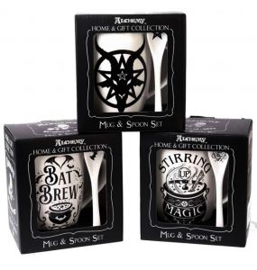 Ensemble Mug et Cuillère 'Bat Brew' en Porcelaine