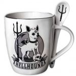 Ensemble Mug et Cuillère 'Hellhound' en Porcelaine