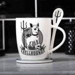 Ensemble Mug et Cuillère 'Hellhound' en Porcelaine