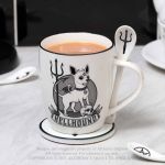 Ensemble Mug et Cuillère 'Hellhound' en Porcelaine