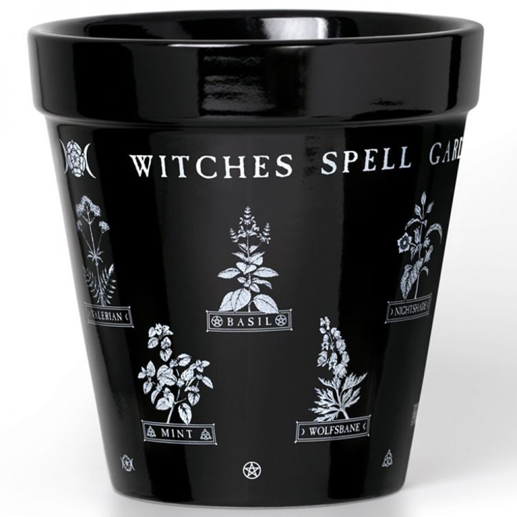 Cache Pot 'Witches Spell Garden' Noir