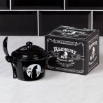 Ensemble Bol et Cuillère 'Feline Hungry' en Porcelaine Noire