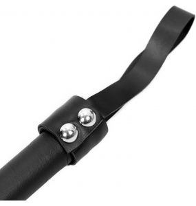 Black Faux Leather 'Dominia' Whip