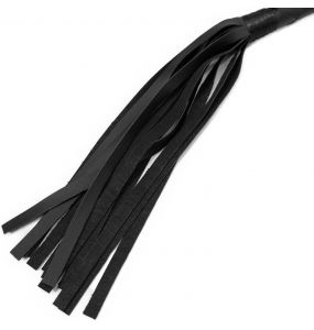 Black Faux Leather 'Dominia' Whip