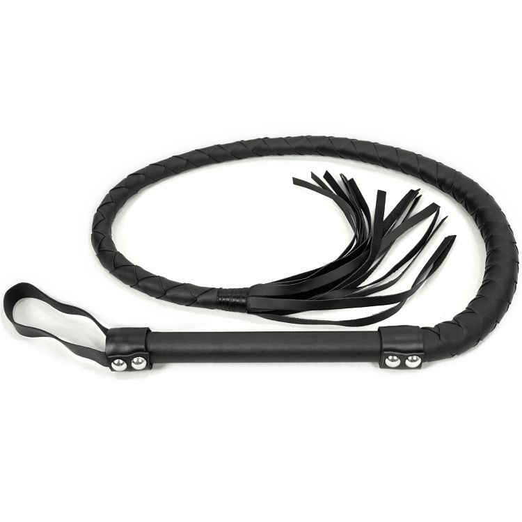 Black Faux Leather 'Dominia' Whip